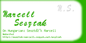 marcell sesztak business card